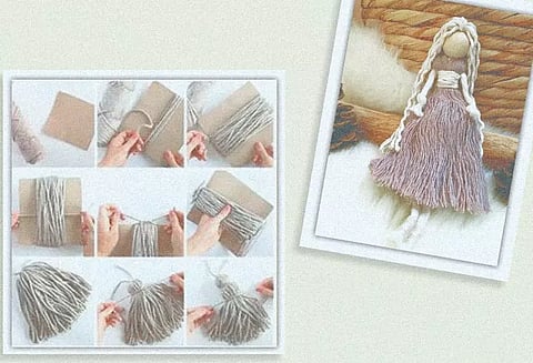 'மேக்ரேம்' நூல் பொம்மை உருவாக்கம்