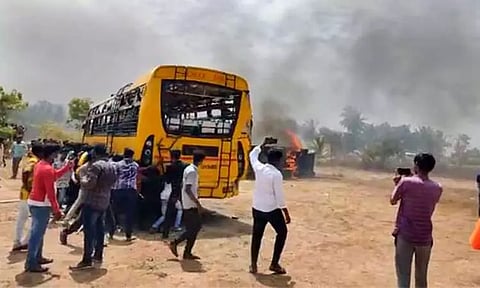 கள்ளக்குறிச்சி கலவரம்: போலீஸ் வாகனத்தை சேதப்படுத்தியதாக 3 பேர் கைது