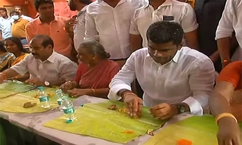 சமபந்தி விருந்து - பாஜக தலைவர் அண்ணாமலை பங்கேற்பு