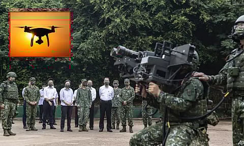 சீன கடலோரம் பறந்த ஆளில்லா விமானம்; சுட்டு வீழ்த்திய தைவான் ராணுவம்