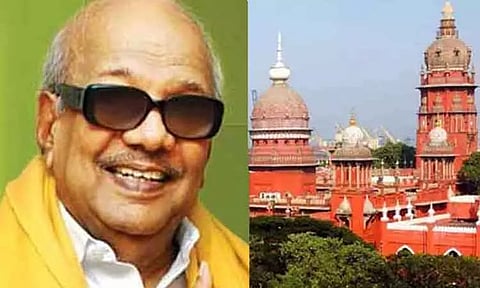 விளம்பரங்களில் கருணாநிதி புகைப்படம் பயன்படுத்த தடை கோரிய வழக்கு ஒத்திவைப்பு