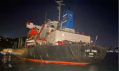 உக்ரைனில் இருந்து தானியங்கள் ஏற்றிச் சென்ற கப்பலில் தொழில்நுட்பக் கோளாறு! போஸ்பரஸ் ஜலசந்தியில் போக்குவரத்துக்கு இடையூறு!