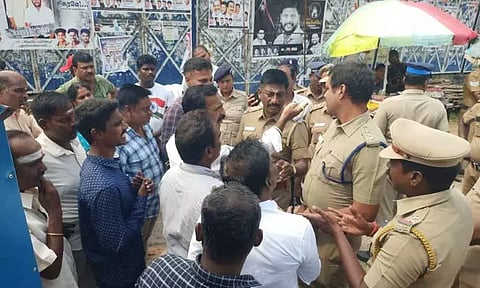 பாடலீஸ்வரர் கோவிலுக்குள் நுழைய முயன்ற நாம் தமிழர் கட்சியினர் 11 பேர் கைது