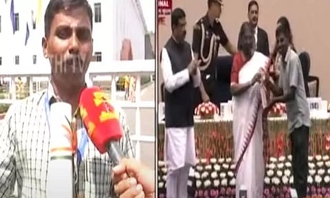 "இதனால் தான் மாணவர்களின் சீருடையில் விருதை பெற்றேன்" நல்லாசிரியர் விருது பெற்ற தமிழக ஆசிரியர்