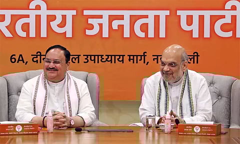 பா.ஜனதா பலவீனமாக உள்ள 144 தொகுதிகளில் வெல்வது எப்படி? - மத்திய மந்திரிகளுடன் அமித்ஷா, ஜே.பி.நட்டா ஆலோசனை