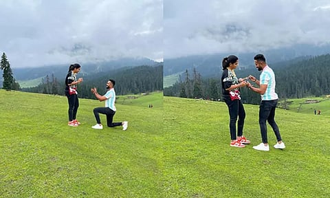 கிரிக்கெட் வீராங்கனை வேதா கிருஷ்ணமூர்த்தியிடம் காதலை வெளிப்படுத்திய புகைப்படங்களை பகிர்ந்த அர்ஜுன்