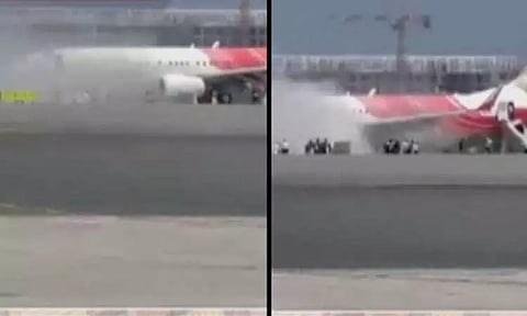 ஏர் இந்தியா எக்ஸ்பிரஸ் விமானம் திடீரென தீப்பிடித்து விபத்து...!