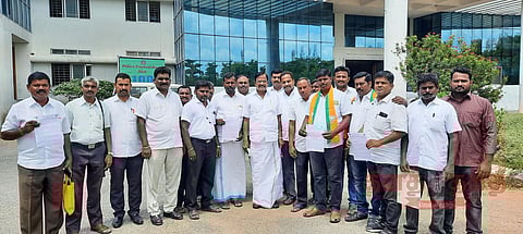 தி.மு.க. எம்.பி. ஆ.ராசா மீது நடவடிக்கை கோரி போலீஸ் சூப்பிரண்டிடம் பா.ஜ.க.வினர் புகார் மனு