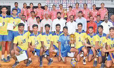 மாநில கைப்பந்து போட்டி: எஸ்.ஆர்.எம்., ஐ.சி.எப். அணிகள் 'சாம்பியன்'