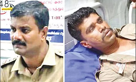 அனுமதியின்றி போஸ்டர் ஒட்டியதை தடுத்த போலீசார் மீது தாக்குதல்