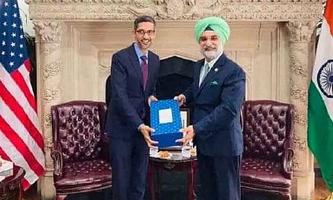 அமெரிக்காவுக்கான இந்திய தூதருடன் சுந்தர் பிச்சை சந்திப்பு