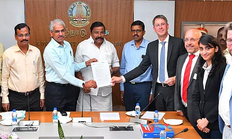 ஜெர்மன் இந்திய நீர் தொழில்நுட்ப கூட்டமைப்பு குழுவுடன் புரிந்துணர்வு ஒப்பந்தம்; அமைச்சர் கே.என்.நேரு தலைமையில் ஆலோசனை கூட்டம்