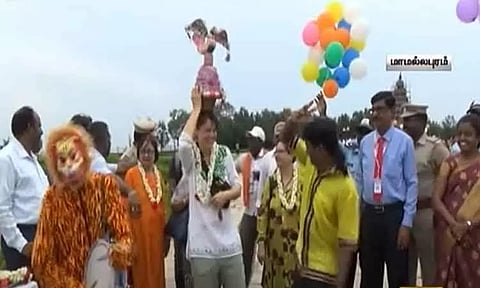 மாமல்லபுரம் கடற்கரை கோவிலில் உலக சுற்றுலா தின விழா கொண்டாட்டம்