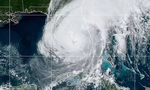 புளோரிடாவை தாக்கிய ஐயான் சூறாவளி வெள்ளநீரில் அடித்துவரப்பட்ட சுறா