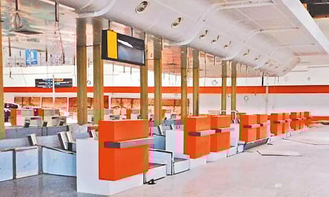 சென்னை விமான நிலைய புதிய முனையத்தில் பயணிகள் பாதுகாப்பு சோதனைக்காக 140 கவுண்ட்டாகள் அமைப்பு