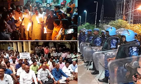 புதுச்சேரியில் மின்துறை ஊழியர்கள் நடத்திய போராட்டம் வாபஸ்