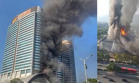 பாகிஸ்தானின் இஸ்லாமாபாத்தில் உள்ள வணிக வளாகத்தில் பயங்கர தீ விபத்து!