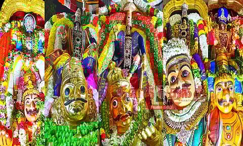 புரட்டாசி மாத பவுர்ணமி விழா: ஐந்து கருட வாகனங்களில் எழுந்தருளிய பெருமாள்