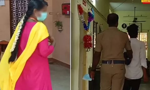 பஸ் நிறுத்தத்தில் தாலி கட்டிய விவகாரம்: மாணவன், மாணவியிடம் போலீசார் விசாரணை