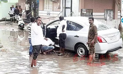 கணபதி பகுதியில் பலத்த மழை