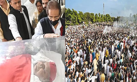 உத்தரபிரதேசத்தில் சொந்த கிராமத்தில் முலாயம்சிங் யாதவ் உடல் தகனம்; தலைவர்கள் இறுதி அஞ்சலி