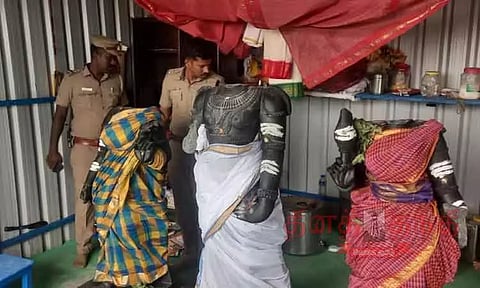 முருகர், வள்ளி, தெய்வானை சிலைகள் உடைப்பு; 3 பவுன் நகை திருட்டு