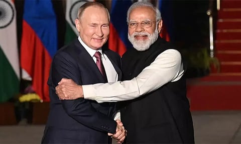 Image Courtesy: AFP Read more at: https://www.deccanherald.com/national/pm-modi-reiterates-indias-longstanding-position-on-ukraine-situation-with-russian-president-vladimir-putin-1123002.html