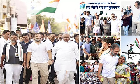 ராகுல்காந்தியின் ஒற்றுமை பாதயாத்திரை 1,000 கி.மீ. தூர மைல்கல்லை எட்டியது; மல்லிகார்ஜுன கார்கே உள்ளிட்டோர் பங்கேற்பு