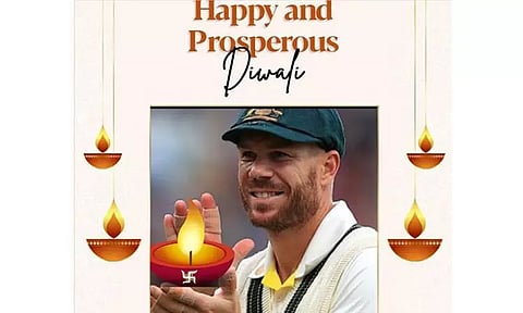 ஆஸ்திரேலிய கிரிக்கெட் வீரர் டேவிட் வார்னரின் தீபாவளி வாழ்த்து...!