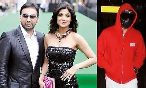 முகமூடி அணிந்து சுற்றும் நடிகை ஷில்பா ஷெட்டியின் கணவர்