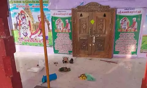 சுனை கருப்பசாமி கோவிலில் சாமி சிலை உடைப்பு