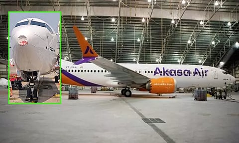 ஆமதாபாத்-டெல்லி ஆகாசா ஏர் விமானம் மீது பறவை மோதல்