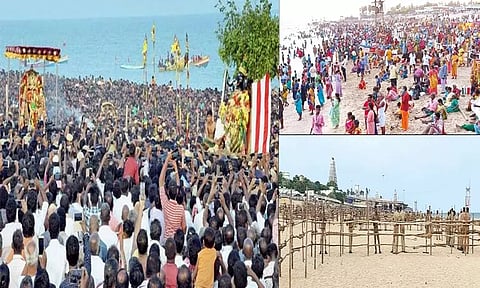 கந்தசஷ்டி திருவிழாவில் நாளை சூரசம்ஹாரம்: திருச்செந்தூரில் பக்தர்கள் குவிந்தனர்