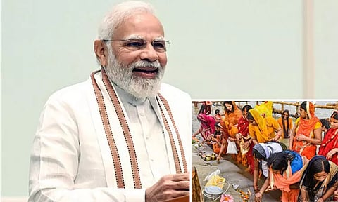 சத் பூஜை: "அனைவரின் வாழ்வும் என்றும் ஒளிமயமாக இருக்கட்டும்" - பிரதமர் மோடி வாழ்த்து!