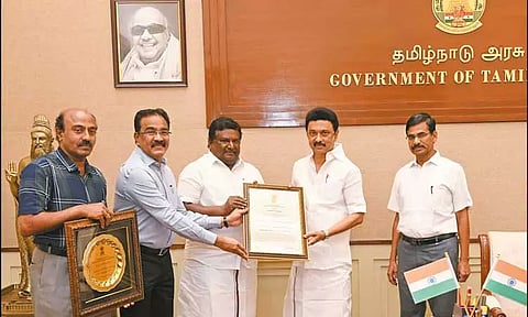 சென்னை மாநகர போக்குவரத்து கழகத்திற்கு மத்திய அரசு விருது: முதல்-அமைச்சர் மு.க.ஸ்டாலின் வாழ்த்து