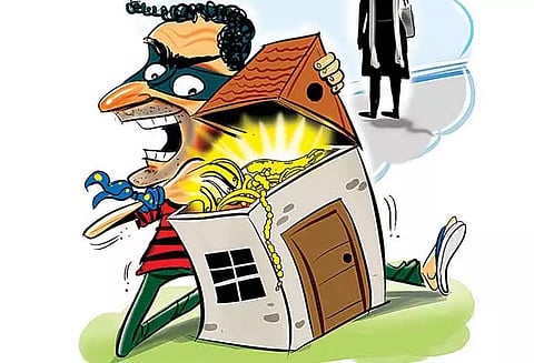 திண்டுக்கல் அருகே கார் டிரைவர் வீட்டில் நகை திருட்டு