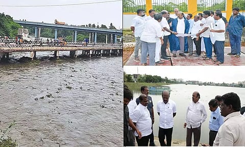 மழைநீர் தேங்குவதை தடுக்க உடனுக்குடன் நடவடிக்கை; அமைச்சர்கள் எ.வ.வேலு, மா.சுப்பிரமணியன் ஆய்வு