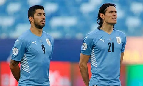 உலக கோப்பை கால்பந்து போட்டி: உருகுவே அணியில் சுவாரஸ், எடிசன் கவானி