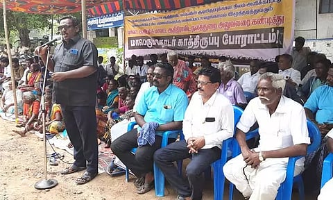 புதுப்பேட்டை அருகே பட்டா வழங்க கோரி பொதுமக்கள் போராட்டம்