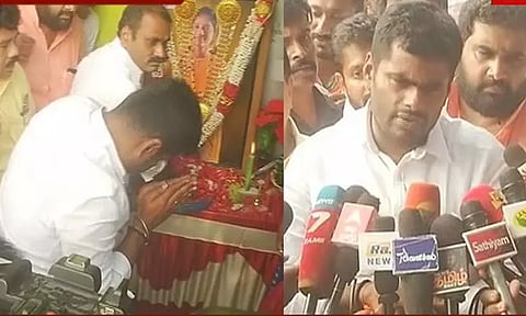 கால்பந்தாட்ட வீராங்கனை பிரியா குடும்பத்தினருக்கு அண்ணாமலை, எல்.முருகன் நேரில் ஆறுதல்..!