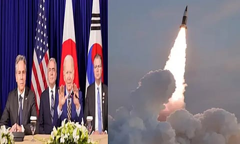 அமெரிக்கா, தென்கொரியா, ஜப்பான் முத்தரப்பு மாநாட்டுக்கு பதிலடி; வடகொரியா மீண்டும் ஏவுகணை சோதனை