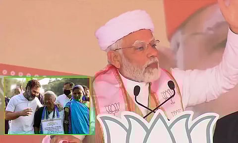 நர்மதா அணை திட்டத்திற்கு தடை போட்ட பெண்ணுடன் நடைபயணம்... ராகுல் காந்தியை சாடிய பிரதமர் மோடி