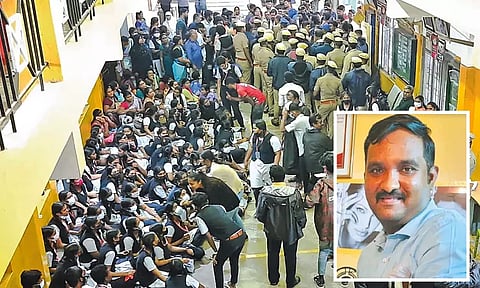 திருநின்றவூரில் தனியார் பள்ளியில் பிளஸ்-2 மாணவிகளுக்கு பாலியல் தொல்லை கொடுத்த தாளாளர்