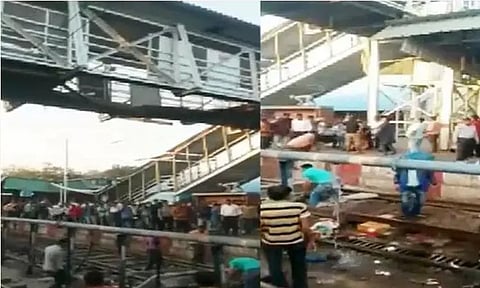 மராட்டியம்: ரெயில் நிலைய நடைமேம்பாலம் இடிந்து விழுந்து விபத்து - 20 பேர் காயம்