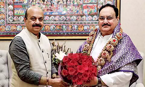 ஜே.பி.நட்டாவுடன் முதல்-மந்திரி பசவராஜ் பொம்மை இன்று ஆலோசனை