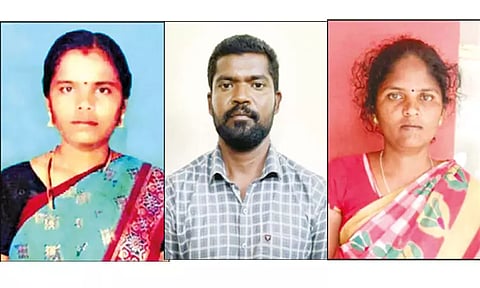 கள்ளக்காதலுக்கு இடையூறாக இருந்த மனைவியை கழுத்தை அறுத்து கொன்றவர் காதலியுடன் கைது