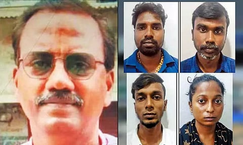 திருமுல்லைவாயல் அருகே ஆஸ்பத்திரி அதிபரை தாக்கி காரில் கடத்தல் - பெண் உட்பட 4 பேர் கும்பல் கைது