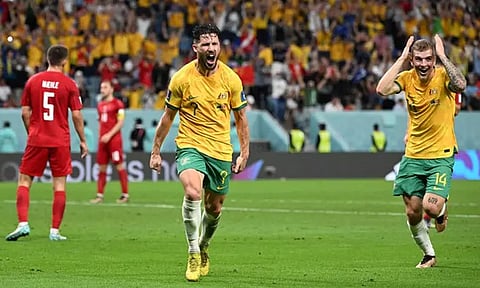 உலகக்கோப்பை கால்பந்து : டென்மார்க்கை வீழ்த்தி ஆஸ்திரேலியா அணி வெற்றி