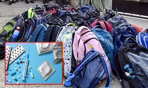 பெங்களூருவில் பள்ளி மாணவர்கள் பையில் ஆணுறை, லைட்டர்கள், போதைப்பொருள் கண்டுபிடிப்பு..!