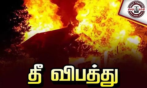 கூடுவாஞ்சேரி-மாடம்பாக்கம் உள்ள ரெயில்வே மேம்பாலத்தில் கேபிள் வயரில் 'தீ' - எக்ஸ்பிரஸ் ரெயில்கள் 1 மணி நேரம் தாமதம்